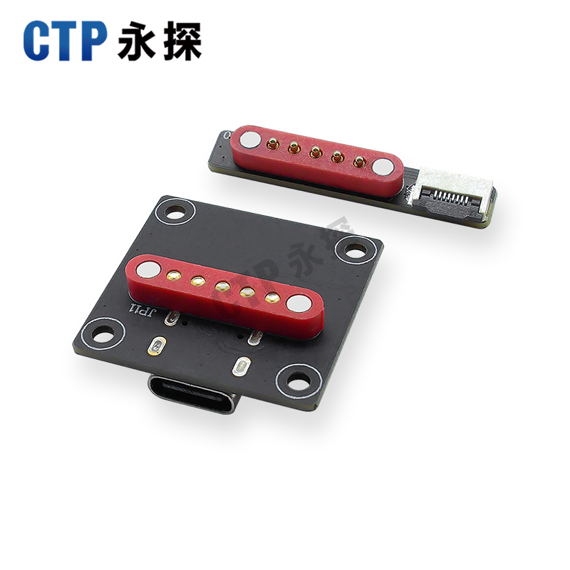 永探5PIN磁吸連接器PCB板組件帶SATA端口